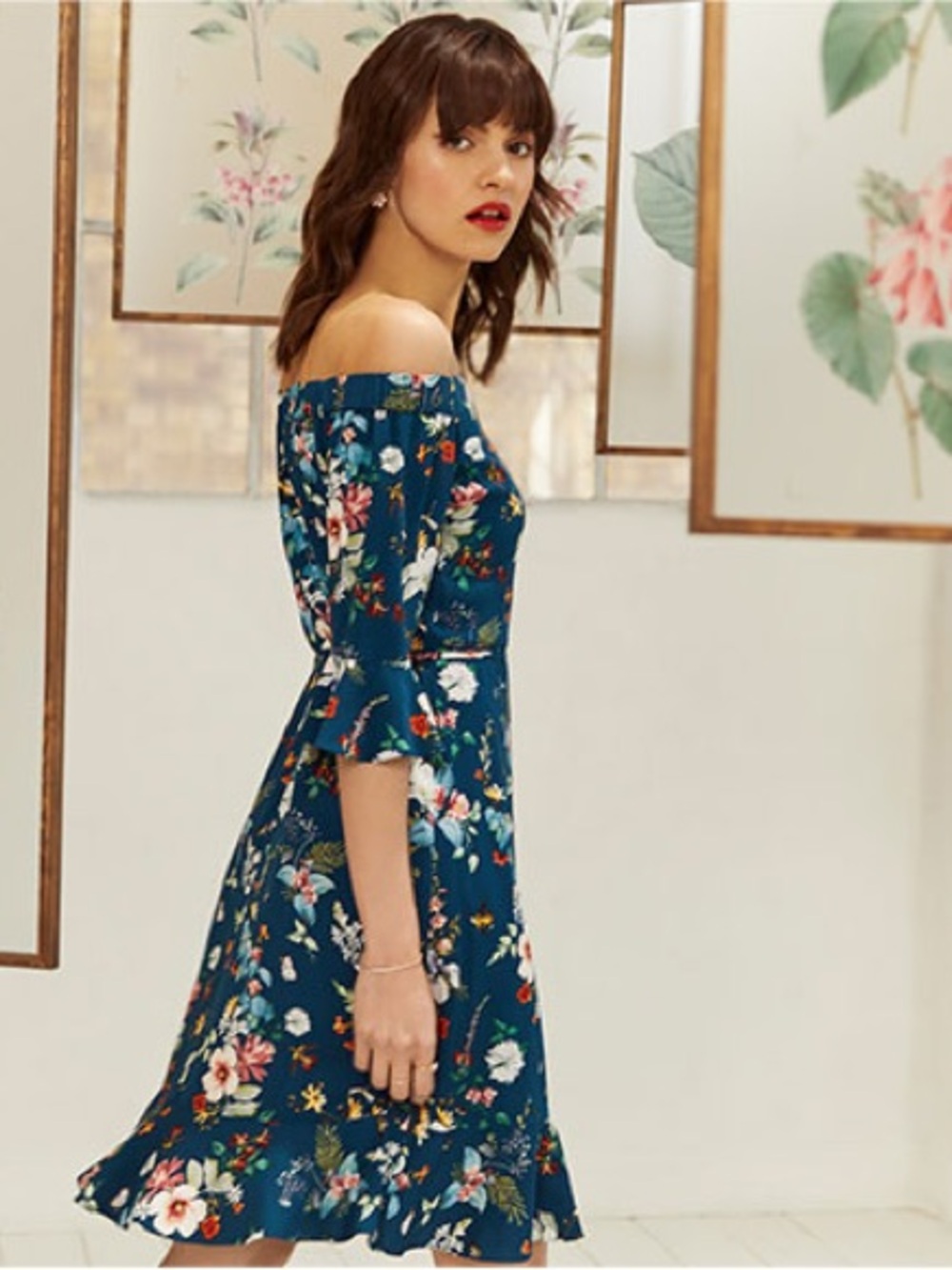 NWT Oasis x Fitzwilliam Museum Bardot Dress